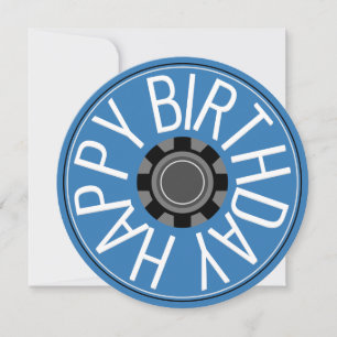 Blue Wheel Steampunk Alles Gute zum Geburtstag Gru Feiertagskarte