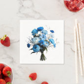 Blue & Whiite Blume Card Serviette (Beispiel)