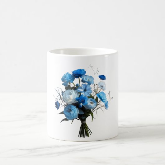 Blue & Whiite Blume Kaffeetasse (Mittel)