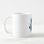 Blue & Whiite Blume Kaffeetasse (Links)