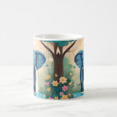 Blue Whimsical Baby Elephant, Kaffeetasse (Mittel)