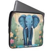 Blue Whimsical Baby Elephant, Laptopschutzhülle (Vorne Rechts)