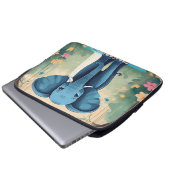 Blue Whimsical Baby Elephant, Laptopschutzhülle (Vorne Knopf)