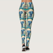 Blue Whimsical Baby Elephant, Leggings (Rückseite)