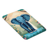 Blue Whimsical Baby Elephant, Magnet (Rechte Seite)