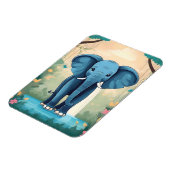 Blue Whimsical Baby Elephant, Magnet (Linke Seite)
