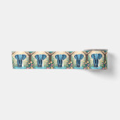 Blue Whimsical Baby Elephant, Satinband (Vorderseite)