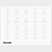 Blue Whimsical Blühte Save the Date Stickers (Blatt)