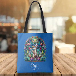 Blue Whimsical verklebtes Glas Ostersonne Tasche