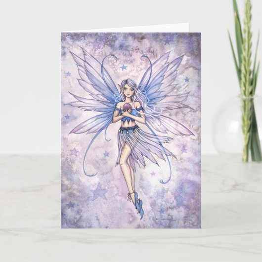 Blue Whisper Fairy Grußkarte Karte (Vorderseite)