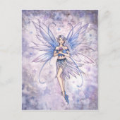 Blue Whisper Fairy Postcard Postkarte (Vorderseite)