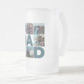 Blue & White 6 Foto Collage Vater Mattglas Bierglas (VorderseiteRechts)