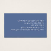 Blue White Abstract Monogram Modern Business Cards (Rückseite)