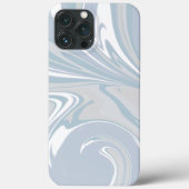 Blue White Abstrakt Waves Inspirivi Modern Case-Mate iPhone Hülle (Rückseite)