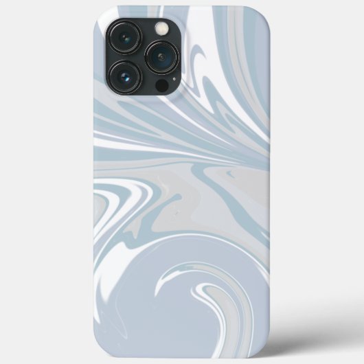 Blue White Abstrakt Waves Inspirivi Modern Case-Mate iPhone Hülle (Rückseite)