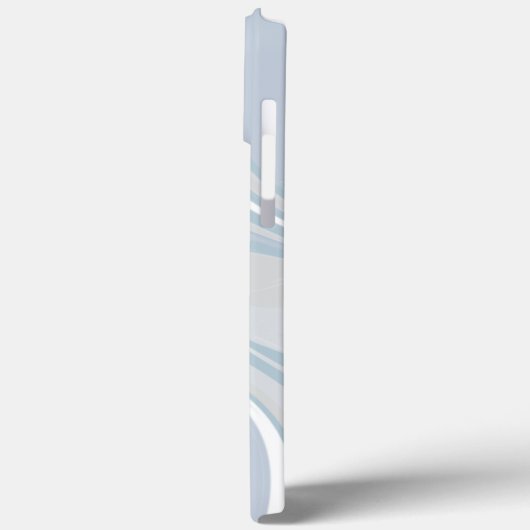 Blue White Abstrakt Waves Inspirivi Modern Case-Mate iPhone Hülle (Rückseite / Links)