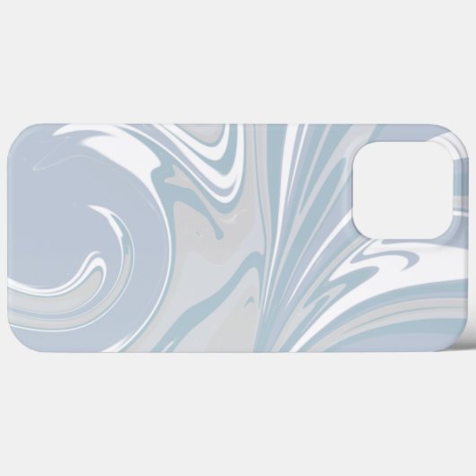 Blue White Abstrakt Waves Inspirivi Modern Case-Mate iPhone Hülle (Rückseite (Horizontal))