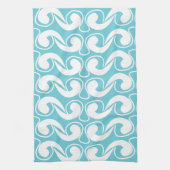 Blue White Abstrakte Kunst Geschirrtuch (Vertikal)