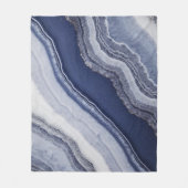 Blue White Agate Marble Fleecedecke (Vorderseite)