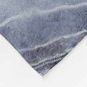 Blue White Agate Marble Fleecedecke (Ecke)