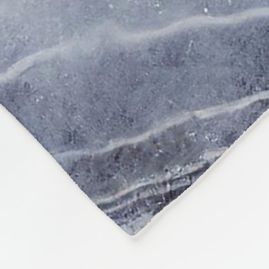 Blue White Agate Marble Fleecedecke (Ecke)