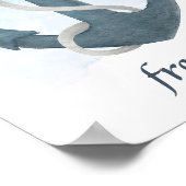 Blue White Anchor Nautical Ocean Theme Poster (Ecke)