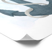 Blue White Anchor Nautical Ocean Theme Poster (Ecke)