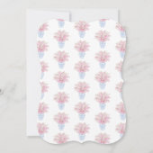 Blue White and Pink Chinese Pottery Wedding Einladung (Rückseite)