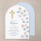 Blue White Anemones Arch Baptism Einladung
