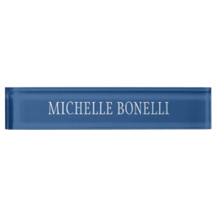 Blue White Attractive Charming Business Namplate Namensplakette