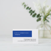 Blue White Attraktive Charming Business Card Visitenkarte (Stehend Vorderseite)