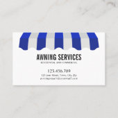 Blue White Awning Services Reinigung Beruflich Visitenkarte (Vorderseite)