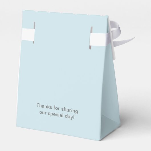 Blue & White Baby Boy Jungle Elephant Fevor Box Geschenkschachtel (Rückseite)