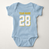 Blue White Baby Football Jersey Sports Romper Baby Strampler (Vorderseite)