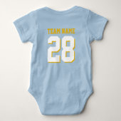 Blue White Baby Football Jersey Sports Romper Baby Strampler (Rückseite)