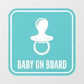 Blue White Baby On Board Car Window Decal Fensteraufkleber (Blatt)