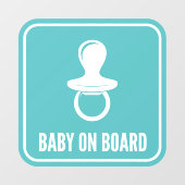 Blue White Baby On Board Car Window Decal Fensteraufkleber (Blatt)