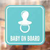 Blue White Baby On Board Car Window Decal Fensteraufkleber (Blatt 2)