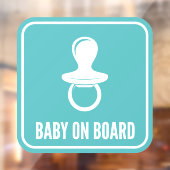 Blue White Baby On Board Car Window Decal Fensteraufkleber (Blatt 2)