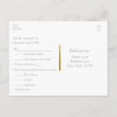 Blue & White Babys Atem Wedding RSVP Card Einladungspostkarte (Rückseite)