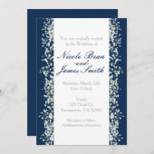 Blue & White Babys Atemberaubende Einladungen für (Vorne/Hinten)