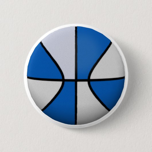Blue & White Basketball: Button (Vorderseite)