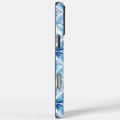 Blue White Batik Floral Case-Mate iPhone Hülle (Rückseite / Rechts)