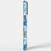 Blue White Batik Floral Case-Mate iPhone Hülle (Rückseite / Rechts)