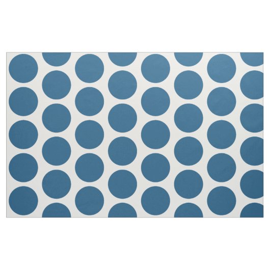 Blue White Big Polka Dots Fabric Stoff (Yard (91,4 cm))