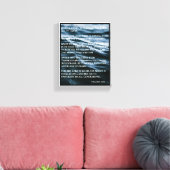 BLUE WHITE BLACK HAPPY THANKSGIVING PSALMS 100 LEINWANDDRUCK (Insitu (Wohnzimmer))