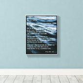 BLUE WHITE BLACK HAPPY THANKSGIVING PSALMS 100 LEINWANDDRUCK (Insitu (Holzboden))