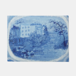 Blue White Blue Willow Platter Disc Fußmatte