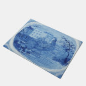 Blue White Blue Willow Platter Disc Fußmatte (Schrägansicht)
