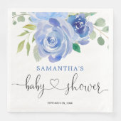 Blue White Blues Baby Duschpapier Dinner Serviette (Vorderseite)